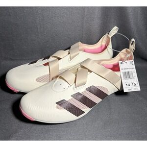 Adidas The Indoor Beige Cycling Cleats Shoes White‎ Pink GX1669 Mens 14 Women 15